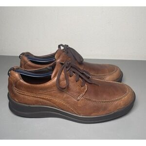 Mens SAS Move On Brown Leather Comfort Shoes Size 10 M